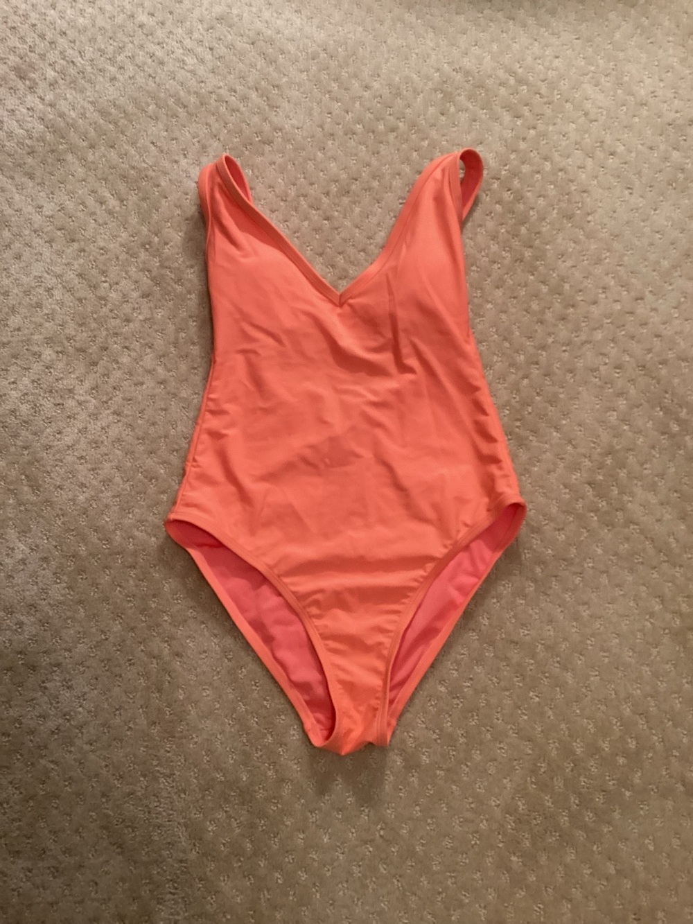 Kona sol Coral-Pink V-Neck One-Piece Swimsuit